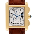 Cartier Tank Francaise Chronograph 18K Yellow Gold Mens Watch W5000556