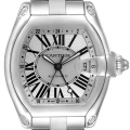 Cartier Roadster GMT Silver Dial Stainless Steel Mens Watch W62032X6