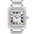 Cartier Tank Francaise Midsize Diamond Steel Ladies Watch W4TA0009 ADD BOX