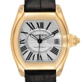 Cartier Roadster Yellow Gold Silver Dial Large Mens Watch W62005V2