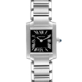Cartier Tank Francaise Black Dial Steel Ladies Watch W51026Q3