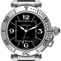 Cartier Pasha Seatimer Black Dial Automatic Steel Mens Watch W31077M7 Box Papers Cartier Pasha Seatimer Black Dial Automatic Steel Mens Watch W31077M7 Box Papers