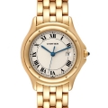 Cartier Cougar 18K Yellow Gold Silver Dial Ladies Watch 116000R