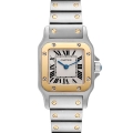 Cartier Santos Galbee Small Steel Yellow Gold Ladies Watch W20012C4 Box Papers