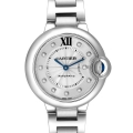 Cartier Ballon Bleu 33 Diamond Dial Steel Ladies Watch WE902074 Box Papers