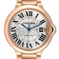Cartier Ballon Bleu 36mm Automatic Rose Gold Mens Watch W69004Z2 Box Card