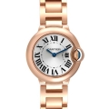 Cartier Ballon Bleu 28 Silver Dial Rose Gold Ladies Watch W69002Z2 Box Papers
