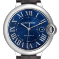 Cartier Ballon Bleu Blue Dial Steel Automatic Mens Watch WSBB0027