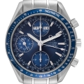 Omega Speedmaster Day Date Blue Dial Chronograph Mens Watch 3222.80.00 Box Card