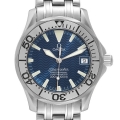 Omega Seamaster Midsize Steel Electric Blue Dial Watch 2554.80.00 Box Card Omega Seamaster Midsize Steel Electric Blue Dial Watch 2554.80.00 Box Card