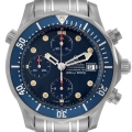 Omega Seamaster Diver Chronograph Blue Dial Titanium Mens Watch 2298.80.00