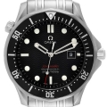 Omega Seamaster Quartz Black Dial Steel Mens Watch 212.30.41.61.01.001 Box Card