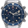Omega Seamaster Diver Chronograph Blue Dial Titanium Mens Watch 2298.80.00 Card
