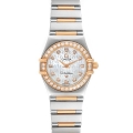 Omega Constellation My Choice Steel Rose Gold Diamond Ladies Watch 1360.75.00