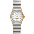 Omega Constellation Steel Yellow Gold Diamond Ladies 1367.75.00 Box Card