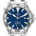 Omega Seamaster Electric Blue Wave Dial Steel Mens Watch 2265.80.00
