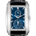 Patek Philippe Gondolo Day Date White Gold Blue Dial Mens Watch 5200 5200G