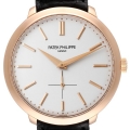 Patek Philippe Calatrava 18K Rose Gold Silver Dial Mens Watch 5123 5123R