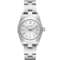 Rolex Oyster Perpetual Nondate Silver Dial Ladies Watch 76080 Box Papers