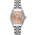 Rolex Date 26 Salmon Dial Domed Bezel Steel Ladies Watch 79160