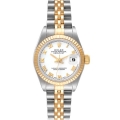 Rolex Datejust Steel Yellow Gold White Roman Dial Ladies Watch 79173 Box Papers