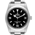 Rolex Explorer I Black Dial Stainless Steel Mens Watch 14270