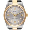 Rolex Oyster Perpetual Domed Bezel Steel Yellow Gold Mens Watch 14203
