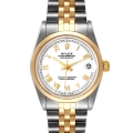 Rolex Datejust Midsize 31 Steel Yellow Gold White Roman Dial Ladies Watch 68243