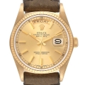 Rolex Day-Date President Yellow Gold Champagne Dial Mens Watch 18038