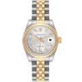 Rolex Datejust Steel Yellow Gold Diamond Dial Ladies Watch 179173 Box Card