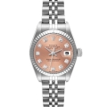 Rolex Datejust Steel White Gold Salmon Diamond Dial Ladies Watch 79174 Papers