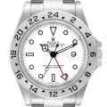 Rolex Explorer II GMT 40mm Polar White Dial Red Hand Steel Mens Watch 16570