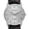 Rolex Cellini Classic Silver Dial White Gold Mens Watch 5116