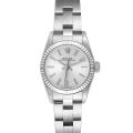 Rolex Oyster Perpetual Steel White Gold Silver Dial Ladies Watch 67194