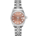 Rolex Datejust Steel White Gold Salmon Diamond Dial Ladies Watch 79174