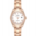Rolex Datejust President Rose Gold White Roman Dial Ladies Watch 179165