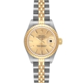 Rolex Datejust Steel Yellow Gold Champagne Dial Ladies Watch 79173