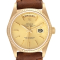 Rolex Day-Date President Yellow Gold Champagne Dial Mens Watch 18038
