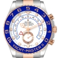Rolex Yachtmaster II 44mm Steel Rose Gold Mens Watch 116681 Box Card