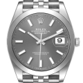 Rolex Datejust 41 Slate Dial Smooth Bezel Steel Mens Watch 126300 Unworn Rolex Datejust 41 Slate Dial Smooth Bezel Steel Mens Watch 126300 Unworn