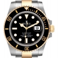 Rolex Submariner Steel Yellow Gold Black Dial Mens Watch 116613