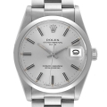 Rolex Date Stainless Steel Silver Dial Vintage Mens Watch 1500