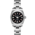 Rolex Nondate Black Dial Pink Hour Markers Ladies Watch 176200