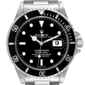 Rolex Submariner Date Black Dial Steel Mens Watch 16610