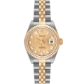 Rolex Datejust Steel Yellow Gold Diamond Dial Ladies Watch 79173 Box Papers