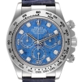 Rolex Daytona White Gold Sodalite Stone Diamond Mens Watch 116519 Box Card