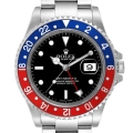 Rolex GMT Master II Pepsi Red and Blue Bezel Steel Mens Watch 16710 Box Papers