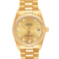 Rolex President Datejust 31 Midsize Yellow Gold Diamond Ladies Watch 68278 Rolex President Datejust 31 Midsize Yellow Gold Diamond Ladies Watch 68278