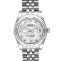 Rolex Datejust Midsize Steel White Gold Goldust Diamond Dial Ladies Watch 178274