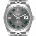 Rolex Datejust 41 Slate Green Wimbledon Dial Steel Mens Watch 126300 Unworn